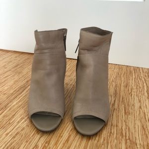 Dolce Vita leather booties with zipper open toe